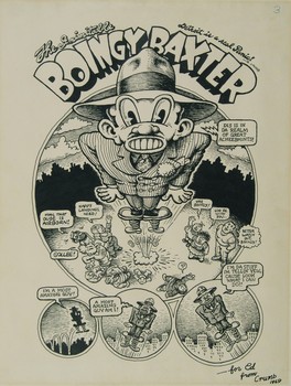The panel 'Boingy Baxter,' from 'Motor City Comics No. 1,' published in 1969.